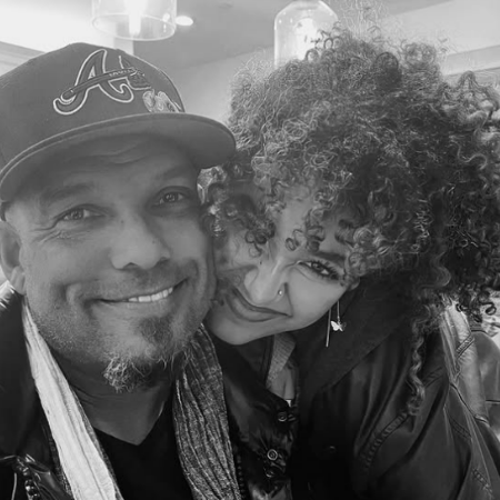Raqurl Justice with her father, David Justice.